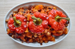 Moroccan Stuffed Peppers Dished